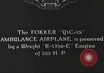 Image of Fokker YIC-15 ambulance airplane United States USA, 1919, second 9 stock footage video 65675059495