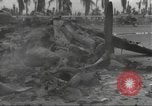 Standbild Hinterlassenschaft der japanischen Luftangriff auf US-Flugplatz gehalten Wakde Insel Neuguinea, 1944, aus Sekunde 27 historischem Filmmaterial Videoclip 65675059509