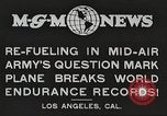 Image of C-2A aircraft midair refueling Los Angeles California USA, 1930, second 4 stock footage video 65675059524