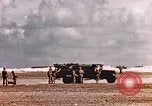 Image of 19th Fighter Squadron P-47 lands on captured airfield Saipan Northern Mariana Islands, 1944, second 26 stock footage video 65675059667