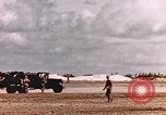 Image of 19th Fighter Squadron P-47 lands on captured airfield Saipan Northern Mariana Islands, 1944, second 29 stock footage video 65675059667