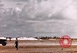 Image of 19th Fighter Squadron P-47 lands on captured airfield Saipan Northern Mariana Islands, 1944, second 31 stock footage video 65675059667