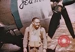 Image of 19th Fighter Squadron P-47 lands on captured airfield Saipan Northern Mariana Islands, 1944, second 62 stock footage video 65675059667