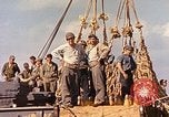 Image of Soldiers and sailors aboard a US Navy Transport ship Pacific Ocean, 1945, second 6 stock footage video 65675059730