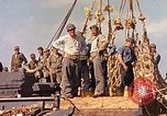 Image of Soldiers and sailors aboard a US Navy Transport ship Pacific Ocean, 1945, second 8 stock footage video 65675059730