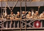 Image of Soldiers and sailors aboard a US Navy Transport ship Pacific Ocean, 1945, second 29 stock footage video 65675059730