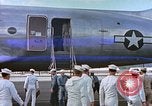 Image of James Forrestal arrives in Honolulu aboard a C-54 aircraft Honolulu Hawaii USA, 1945, second 51 stock footage video 65675059734