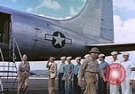 Image of James Forrestal arrives in Honolulu aboard a C-54 aircraft Honolulu Hawaii USA, 1945, second 62 stock footage video 65675059734