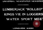 Immagine di Logrolling Longview Washington USA, 1930, secondo 1 filmato di repertorio 65675059954