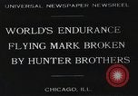 Image of Attempt to set new airborne endurance record Northbrook Illinois United States USA, 1930, second 1 stock footage video 65675059964