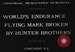 Image of Attempt to set new airborne endurance record Northbrook Illinois United States USA, 1930, second 4 stock footage video 65675059964