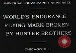 Image of Attempt to set new airborne endurance record Northbrook Illinois United States USA, 1930, second 6 stock footage video 65675059964