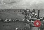 Image of Mulberry port facilities employed in Normandy invasion Cherbourg Normandy France, 1944, second 10 stock footage video 65675060100