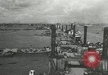 Image of Mulberry port facilities employed in Normandy invasion Cherbourg Normandy France, 1944, second 11 stock footage video 65675060100