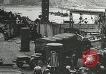 Image of Mulberry port facilities employed in Normandy invasion Cherbourg Normandy France, 1944, second 32 stock footage video 65675060100