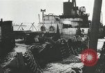 Image of Mulberry port facilities employed in Normandy invasion Cherbourg Normandy France, 1944, second 50 stock footage video 65675060100