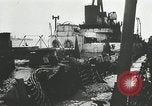 Image of Mulberry port facilities employed in Normandy invasion Cherbourg Normandy France, 1944, second 51 stock footage video 65675060100