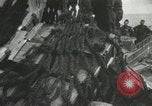 Image of Mulberry port facilities employed in Normandy invasion Cherbourg Normandy France, 1944, second 55 stock footage video 65675060100