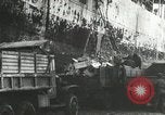 Image of Mulberry port facilities employed in Normandy invasion Cherbourg Normandy France, 1944, second 56 stock footage video 65675060100