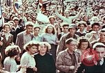 Image of crowd of Parisians Paris France, 1945, second 16 stock footage video 65675060142