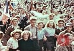 Image of crowd of Parisians Paris France, 1945, second 17 stock footage video 65675060142