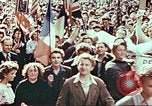 Image of crowd of Parisians Paris France, 1945, second 19 stock footage video 65675060142