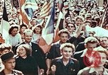 Image of crowd of Parisians Paris France, 1945, second 20 stock footage video 65675060142