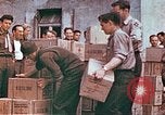 Image of Liberated American airmen and Red Cross aid at Stalag 7A prison camp Moosburg Germany, 1945, second 13 stock footage video 65675060145