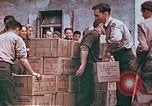 Image of Liberated American airmen and Red Cross aid at Stalag 7A prison camp Moosburg Germany, 1945, second 15 stock footage video 65675060145