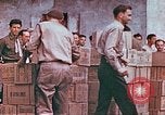 Image of Liberated American airmen and Red Cross aid at Stalag 7A prison camp Moosburg Germany, 1945, second 19 stock footage video 65675060145