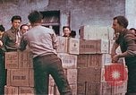 Image of Liberated American airmen and Red Cross aid at Stalag 7A prison camp Moosburg Germany, 1945, second 23 stock footage video 65675060145