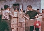 Image of Liberated American airmen and Red Cross aid at Stalag 7A prison camp Moosburg Germany, 1945, second 24 stock footage video 65675060145