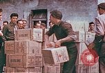 Image of Liberated American airmen and Red Cross aid at Stalag 7A prison camp Moosburg Germany, 1945, second 25 stock footage video 65675060145