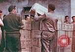 Image of Liberated American airmen and Red Cross aid at Stalag 7A prison camp Moosburg Germany, 1945, second 27 stock footage video 65675060145