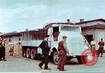 Image of Liberated American airmen and Red Cross aid at Stalag 7A prison camp Moosburg Germany, 1945, second 46 stock footage video 65675060145