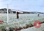 Image of German prisoners of war building a barbed wire enclosure Germany, 1945, second 14 stock footage video 65675060149