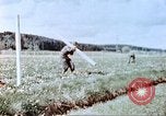 Image of German prisoners of war building a barbed wire enclosure Germany, 1945, second 15 stock footage video 65675060149