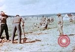 Image of German prisoners of war building a barbed wire enclosure Germany, 1945, second 35 stock footage video 65675060149