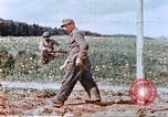 Image of German prisoners of war building a barbed wire enclosure Germany, 1945, second 44 stock footage video 65675060149