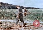 Image of German prisoners of war building a barbed wire enclosure Germany, 1945, second 46 stock footage video 65675060149