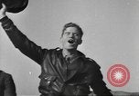 Image of Bomber crew members rotating back to the U.S.A. in World War II England United Kingdom, 1944, second 61 stock footage video 65675060361