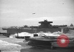 Image of concrete barges Normandy France, 1944, second 10 stock footage video 65675060370