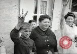 Image of United States troops greeted by French civilians Sainte-Marie-du-Mont France, 1944, second 53 stock footage video 65675060425