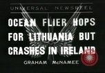 Standbild Flieger Felix Waitkus New York United States USA, 1935, aus Sekunde 1 historischem Filmmaterial Videoclip 65675060551