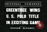 Image of Polo player Jock Whitney Westbury New York USA, 1935, second 4 stock footage video 65675060557