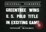 Image of Polo player Jock Whitney Westbury New York USA, 1935, second 6 stock footage video 65675060557