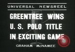 Image of Polo player Jock Whitney Westbury New York USA, 1935, second 8 stock footage video 65675060557