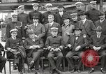 Image of Civilian businessmen and officials pose with Naval officers aboard ship Virginia United States USA, 1925, second 20 stock footage video 65675060899