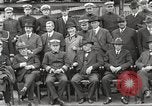 Image of Civilian businessmen and officials pose with Naval officers aboard ship Virginia United States USA, 1925, second 22 stock footage video 65675060899