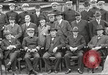 Image of Civilian businessmen and officials pose with Naval officers aboard ship Virginia United States USA, 1925, second 24 stock footage video 65675060899